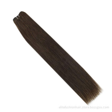 Wholesale Double Drawn Very Thick End European Human Hair High Quality Natural Hair Weft Weave 100g Straight Hair Weft Extension